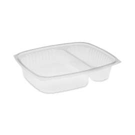 Showcase Deli Container, Base Only, 2-Compartment, 10 oz; 23 oz, 9 x 7.4 x 1.5, Clear, Plastic, 220/Carton