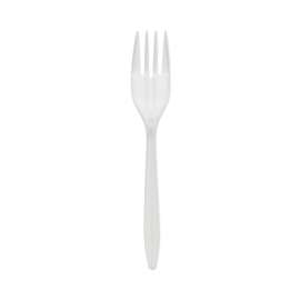 Fieldware Cutlery, Fork, Mediumweight, White, 1,000/Carton