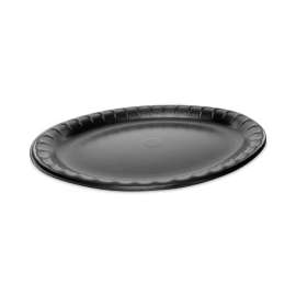 Placesetter Deluxe Laminated Foam Dinnerware, Oval Platter, 11.5 x 8.5, Black, 500/Carton
