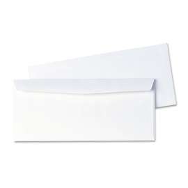 Business Envelope, #10, Commercial Flap, Diagonal Seam, Gummed Closure, 24 lb Bond Weight Paper, 4.13 x 9.5, White, 1,000/Box