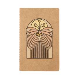 Kraft Collection Layflat Softcover Notebook, Desert Bloom Artwork, 1 Subject, College Rule, Desert Sand, 8 x 5, 72 Sheets