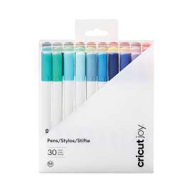 Joy Porous Point Pens, Stick, Fine 0.4 mm, Assorted Ink, White Barrel, 30/Pack
