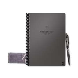 Fusion Smart Notebook, Seven Assorted Page Formats, Gray Cover, 8.8 x 6, 21 Sheets