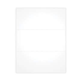 Blank Cut Sheets for W-2 or 1099 Tax Forms, 3-Down Style, 8.5 x 11, White, 50/Pack
