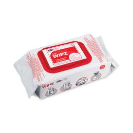 Cafe Wipz Coffee Equipment Cleaning Wipes, Fragrance-Free, 100 Wipes/Bag, 12 Bags/Carton