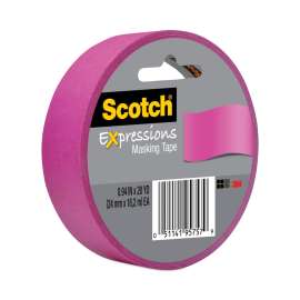 Expressions Masking Tape, 3" Core, 0.94" x 20 yds, Fuchsia