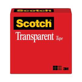 Transparent Tape, 3" Core, 0.75" x 72 yds, Transparent