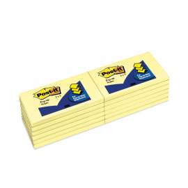 Original Canary Yellow Pop-up Refill, 3" x 5", Canary Yellow, 100 Sheets/Pad, 12 Pads/Pack