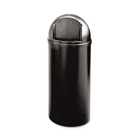 Marshal Classic Container, 25 gal, Plastic, Black