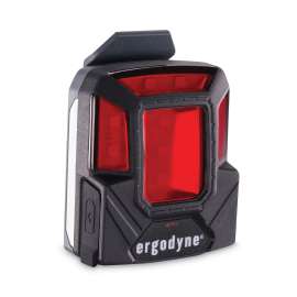Ergodyne Skullerz 8993 Hard Hat Red Safety Light, Magnetic Beacon Light, Black