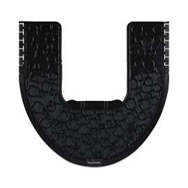 Commode Mat 2.0, Absorbant, Rubber, 22 x 22, Black, 6/Carton