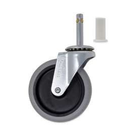 Replacement Swivel Bayonet Casters, 4" Wheel, Thermoplastic Rubber, Black