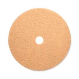 Burnishing Floor Pads, 27" Diameter, Tan, 5/Carton
