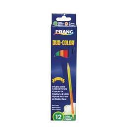 Duo-Color Colored Pencil Sets, 3 mm, Assorted Lead/Barrel Colors, 6/Pack