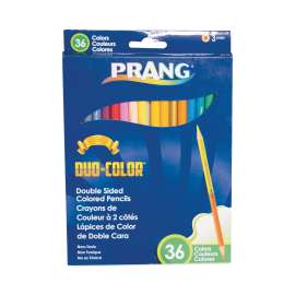 Duo-Color Colored Pencil Sets, 3 mm, 2B (#1), Assorted Lead/Barrel Colors, 18/Pack