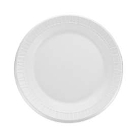 Quiet Classic Laminated Foam Dinnerware, Plate, 9", White, 125/Pack, 4 Packs/Carton
