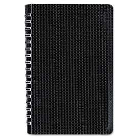 Duraflex Poly Notebook, 1 Subject, Medium/College Rule, Black Cover, 9.38 x 6, 80 Sheets