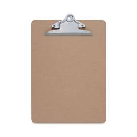 Hardboard Clipboard, 1.25" Clip Capacity, Holds 8.5 x 11 Sheets, Brown, 3/Pack
