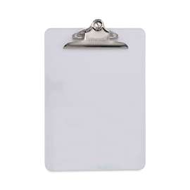 Plastic Clipboard with High Capacity Clip, 1.25" Clip Capacity, Holds 8.5 x 11 Sheets, Clear
