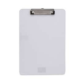 Plastic Clipboard with Low Profile Clip, 0.5" Clip Capacity, Holds 8.5 x 11 Sheets, Clear