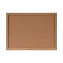 Cork Board with Oak Style Frame, 24 x 18, Natural Surface