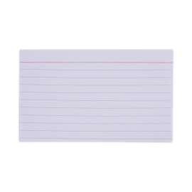 Ruled Index Cards, 3 x 5, White, 100/Pack