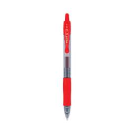 G2 Premium Gel Pen, Retractable, Fine 0.7 mm, Red Ink, Smoke Barrel, Dozen