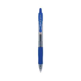 G2 Premium Gel Pen, Retractable, Fine 0.7 mm, Blue Ink, Smoke Barrel, 12/Pack