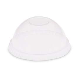 Dome-Top Cold Cup Lids, Fits 2.5 oz to 9 oz Containers, Clear, Plastic, 2,500/Carton