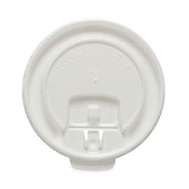 Lift Back and Lock Tab Cup Lids for Foam Cups, Fits 8 oz Cups, White, 2,000/Carton
