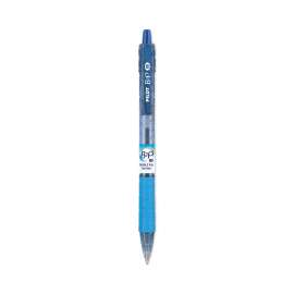 B2P Bottle-2-Pen Recycled Ballpoint Pen, Retractable, Medium 1 mm, Blue Ink, Translucent Blue Barrel, Dozen