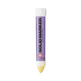 Solid Paint Marker, Bullet Tip, Yellow, Dozen
