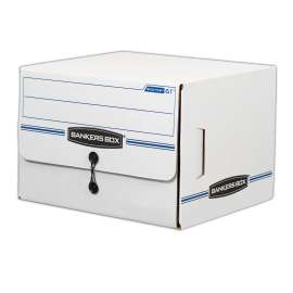 SIDE-TAB Storage Boxes, Letter Files, White/Blue, 12/Carton