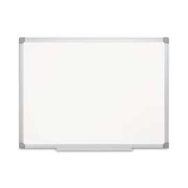 Earth Silver Easy-Clean Dry Erase Board, 48 x 36, White Surface, Silver Aluminum Frame