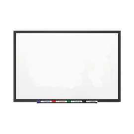 Classic Series Porcelain Magnetic Dry Erase Board, 36 x 24, White Surface, Black Aluminum Frame