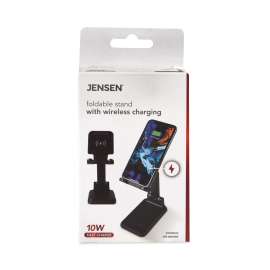 Foldable Stand with Wireless Charging, Black