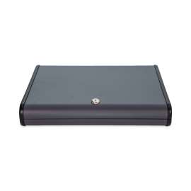 Key Lockable Key Cabinet, 60-Key, Metal, Charcoal Gray, 12 x 2.63 x 14.75