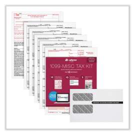 1099-MISC Five-Part Laser Forms and Envelopes, Fiscal Year: 2022, 5-Part Carbonless, 8 x 5, 2 Forms/Sheet, 10 Forms Total