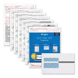 6-Part W-2 Online Tax Kit, Fiscal Year: 2022, Six-Part Carbonless, 8 x 5.5, 2 Forms/Sheet, 10 Forms Total