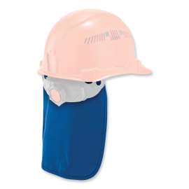 Ergodyne Chill-Its 6717 Cooling Hard Hat Pad W/ Neck Shade, Solid Blue, One Size