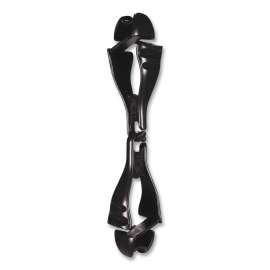 Squids 3400 Glove Clip Holder with Dual Clips, 1 x 1 x 6.5, Acetal Copolymer, Black, 100/Pack, Ships in 1-3 Business Days