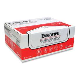 Quarter-Fold Foodservice Wiper, 1-Ply, 15 x 17, Unscented, White, 150/Pack, 6 Packs/Carton