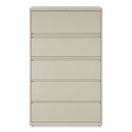Lateral File, 5 Legal/Letter/A4/A5-Size File Drawers, Putty, 42" x 18.63" x 67.63"