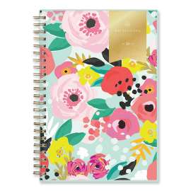 Day Designer Secret Garden Mint Academic Weekly/Monthly Twin-Wire Notes Planner, 8 x 5, 12-Month (July to June): 2022-2023
