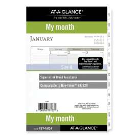 My Month Loose-Leaf Monthly Planner Refill, Desk Size 4, 8.5 x 5.5, Brown/White Sheets, 12-Month (Jan to Dec): 2023