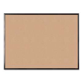 Cork Bulletin Board with Black Aluminum Frame, 47 x 35, Natural Surface