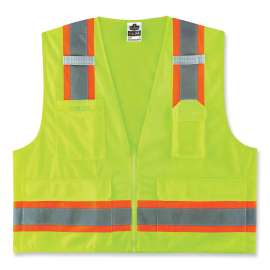 Ergodyne GloWear 8248Z Class 2 Two-Tone Surveyors Vest - Lime, 24075