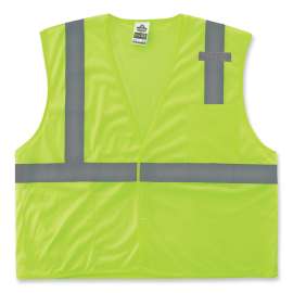 Ergodyne GloWear 8210HL-S Mesh Hi-Vis Safety Vest, Class 2, Economy, Single Size, XS, Lime