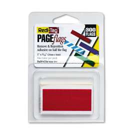 Removable/Reusable Page Flags, Red, 300/Pack