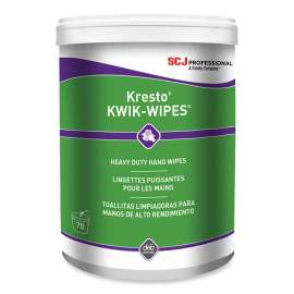 Kresto KWIK-WIPES, Cloth, 7.9 x 5.7, Citrus, 70/Pack, 6 Packs/Carton